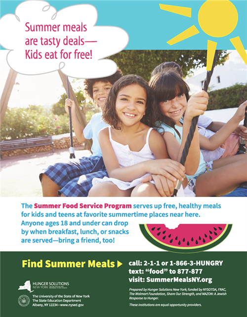 NYS Summer Meal Program Flyer